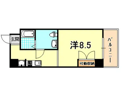 REVE(ワンルーム/2階)の間取り写真