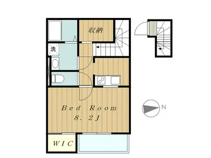 レオネクストサンフラワーIII(1K/2階)の間取り写真