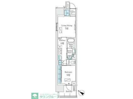ロイヤルパークス有明(1LDK/8階)の間取り写真
