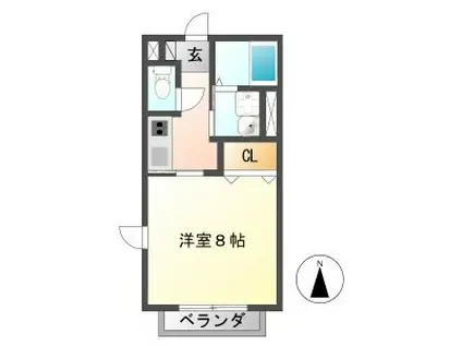 T-SQUARE(1K/2階)の間取り写真