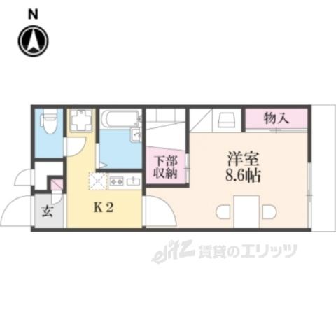 レオパレスSAWAH(1K/2階)の間取り写真