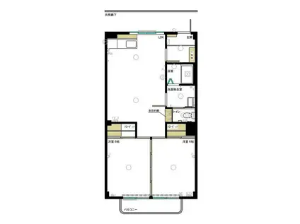 カーサヒル・マンション(2LDK/1階)の間取り写真