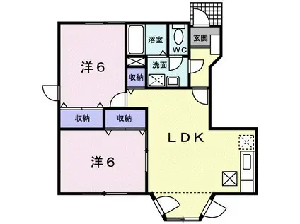 グラン.ビレッジ(2LDK/1階)の間取り写真
