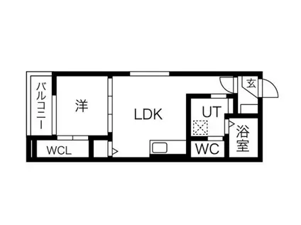カーネルビレッジ(1LDK/3階)の間取り写真