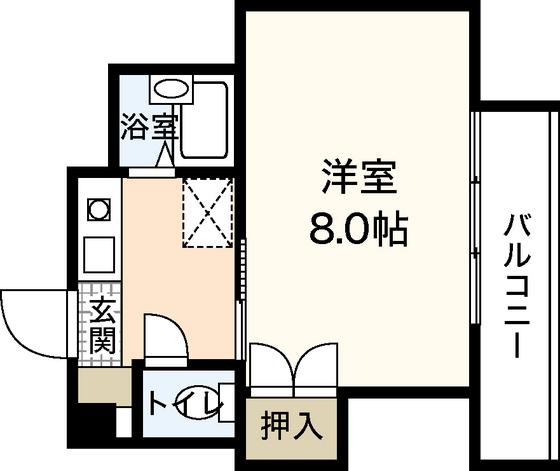 パルコーポ新宮(1K/3階)の間取り写真