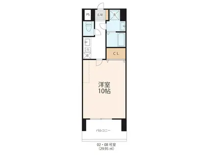 GRAND SOLEIL III(1K/4階)の間取り写真