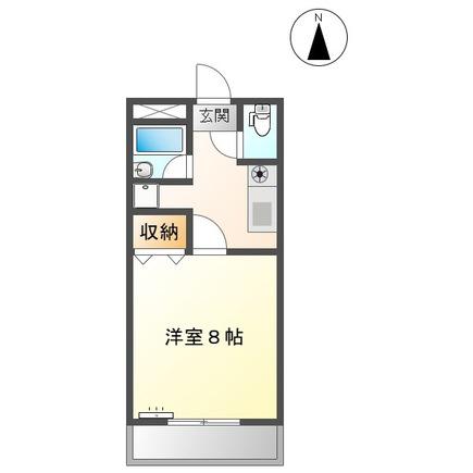ピアコーポ(1K/2階)の間取り写真