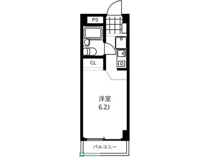 北綾瀬パークスクエア(ワンルーム/4階)の間取り写真