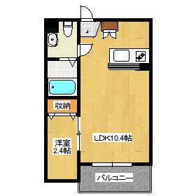 コンフォート江波南(1LDK/2階)の間取り写真