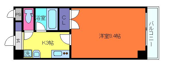 エストオージ(1K/1階)の間取り写真