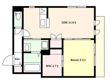 アニーモ・オハナ(1LDK/1階)の間取り写真
