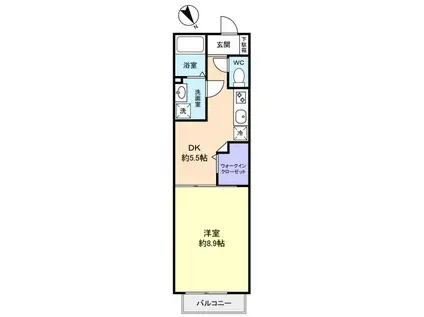 PAPIRUSA(1DK/3階)の間取り写真