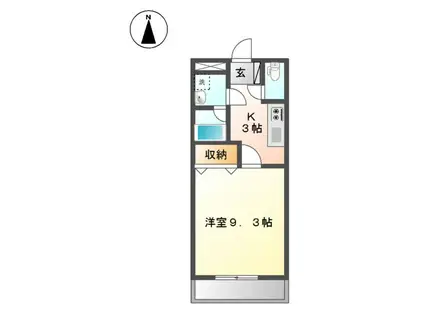 コーポ花館(1K/2階)の間取り写真