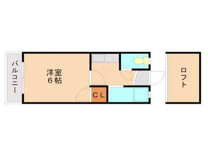 ラッフィナート香椎(1K/1階)の間取り写真