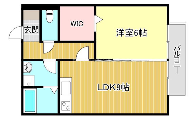 セジュールコウハナ(1LDK/1階)の間取り写真
