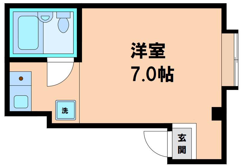 ペルテ長居(ワンルーム/3階)の間取り写真
