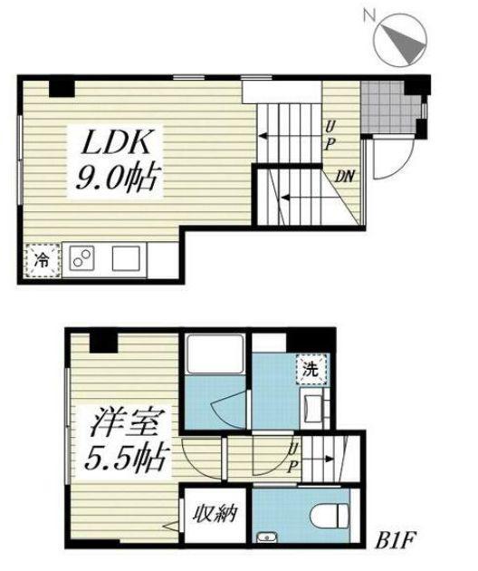 サリースマイル参番館(1LDK/1階)の間取り写真