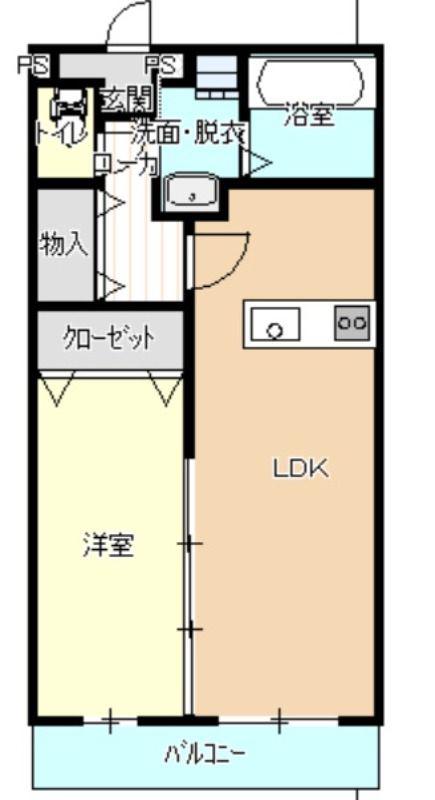 ディアコート桜(1LDK/3階)の間取り写真