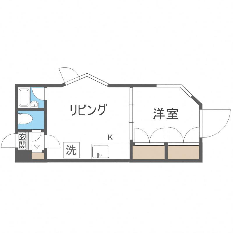 PLAZA IN 栄通(1LDK/4階)の間取り写真
