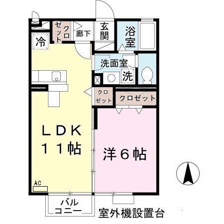 グランコントゥール(1LDK/2階)の間取り写真