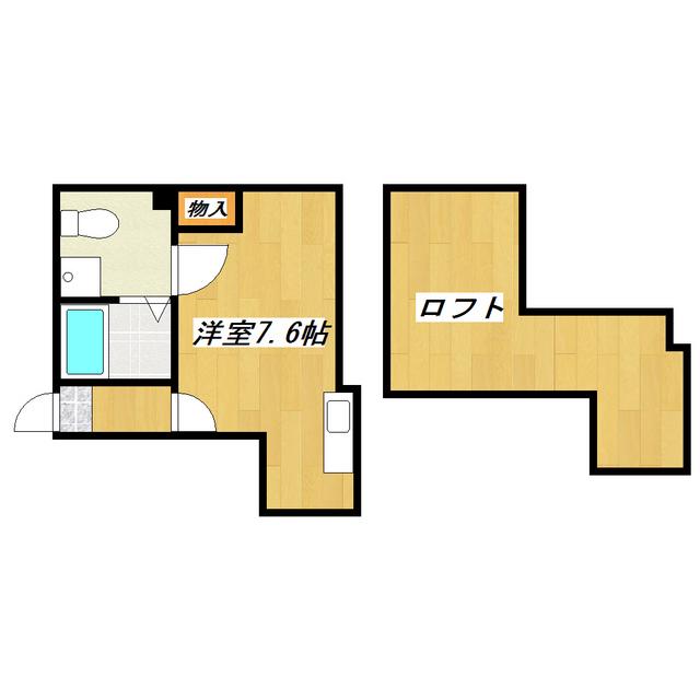 星野ビル(ワンルーム/3階)の間取り写真