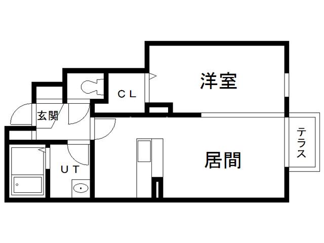 グランモア未来(1LDK/1階)の間取り写真