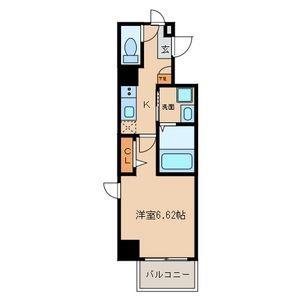 Z・R名駅(1K/6階)の間取り写真