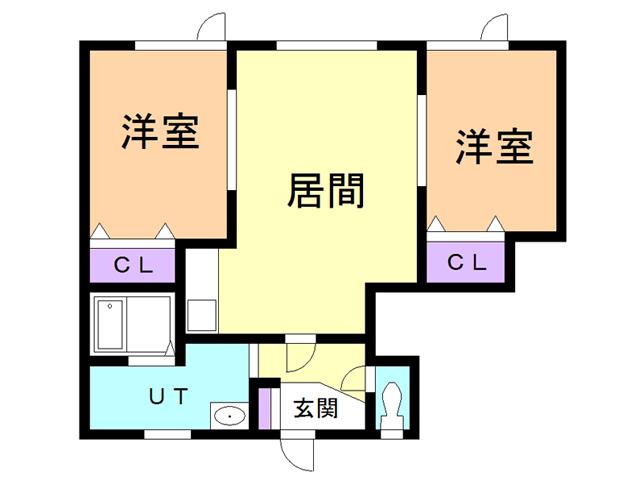 大昭センチュリービラ(2LDK/1階)の間取り写真