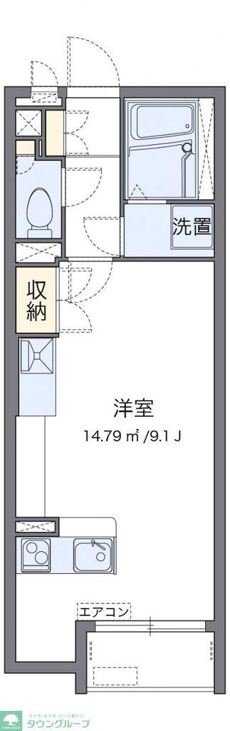 ミランダ古泉(ワンルーム/1階)の間取り写真