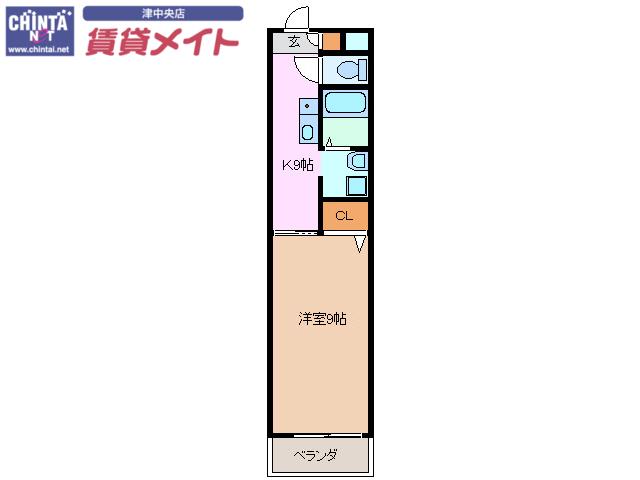 I・L SHIMAZAKI(1K/2階)の間取り写真