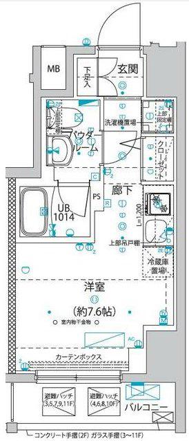 クラリッサ横浜ベーネ(ワンルーム/6階)の間取り写真