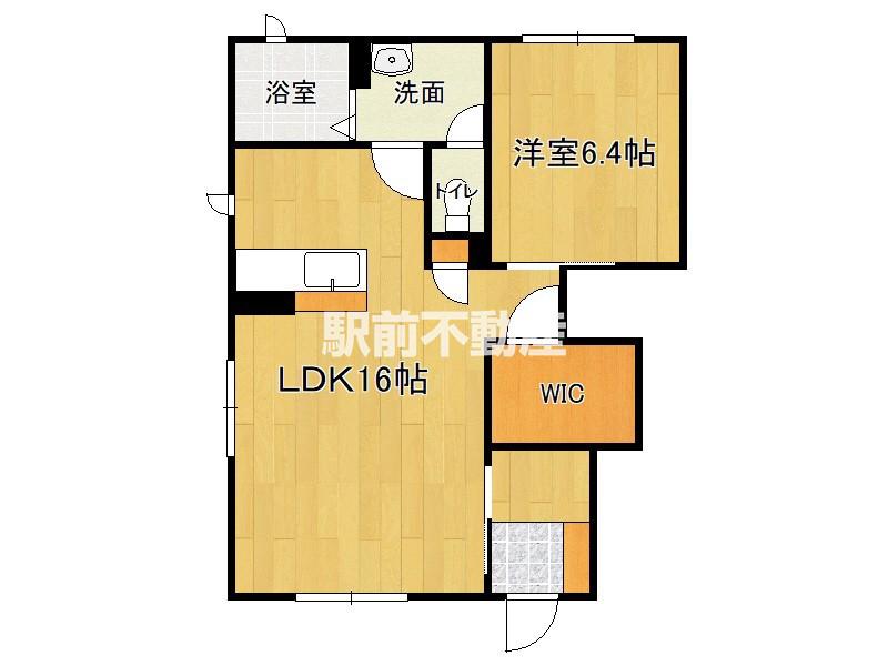 ラディウス(1LDK/1階)の間取り写真