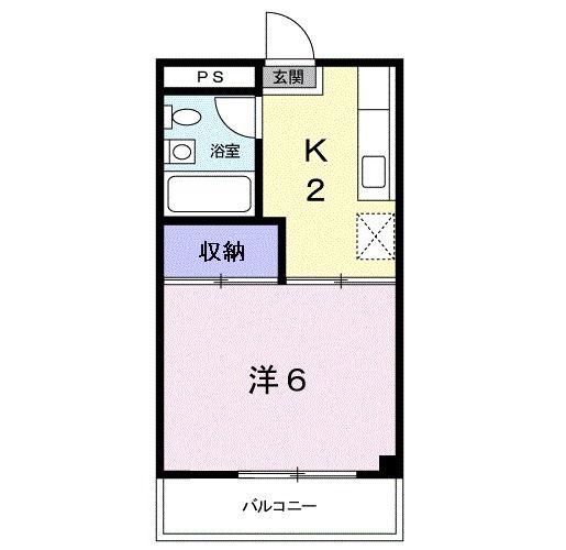 光ハイツ・杉本(1K/2階)の間取り写真