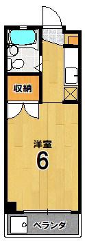 メゾン大(1K/1階)の間取り写真