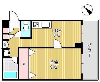 サンシャイン高砂駅前(1LDK/2階)の間取り写真