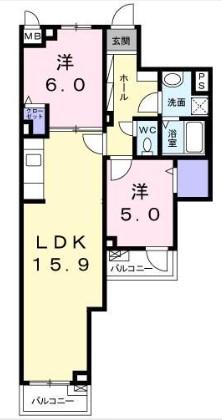 アイランダー駒込(2LDK/1階)の間取り写真