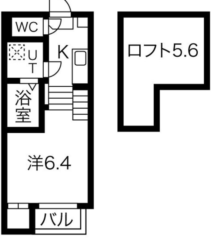 ETERNAL COURT TSURUMAI(1K/1階)の間取り写真