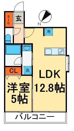 KDX大伝馬レジデンス(1LDK/3階)の間取り写真