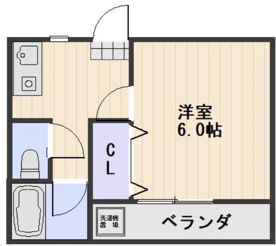 ル・クール瀬戸I棟(1K/3階)の間取り写真