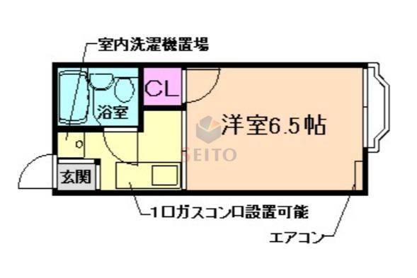 シティハイムマイケル(1K/2階)の間取り写真