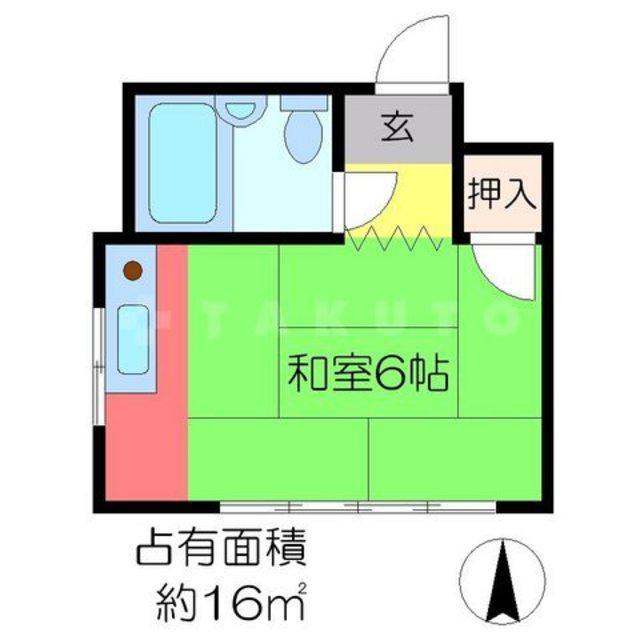 中田マンション(ワンルーム/3階)の間取り写真