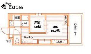 アビタシオン名駅南(1LDK/10階)の間取り写真