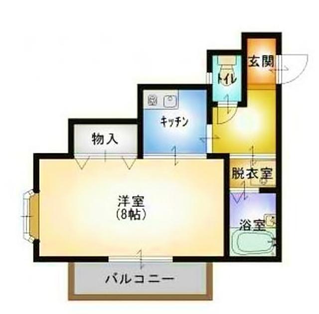 グリーンペア969(1K/1階)の間取り写真