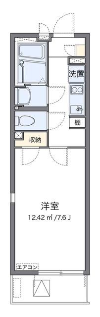 クレイノMEMORY(1K/2階)の間取り写真