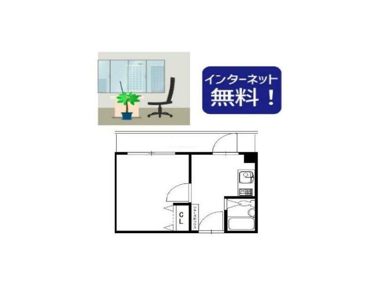 藤井ビル(1K/3階)の間取り写真