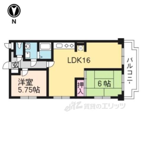 メゾンフェニックス(2LDK/3階)の間取り写真