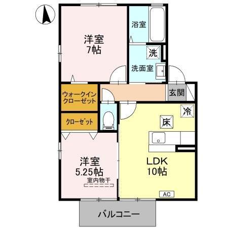 リビングタウン西大宮III(2LDK/2階)の間取り写真