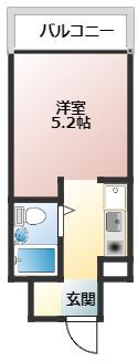 ベルメゾン相川(1K/5階)の間取り写真