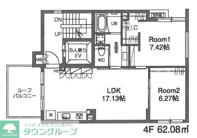 LUCENT 曙町(2LDK/4階)の間取り写真