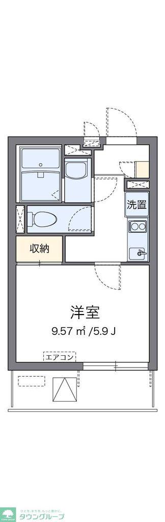 クレイノMULBERRY(1K/3階)の間取り写真